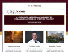 Tablet Screenshot of fitzgibbonsveincenter.com